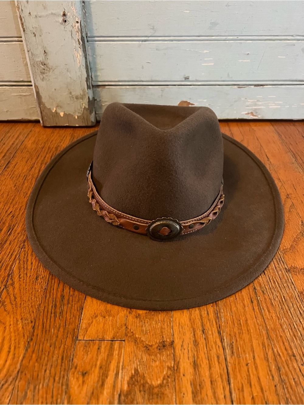 Women’s Silver Canyon Wool Wide Brim Hat w/Leather Band Made in U.S.A.